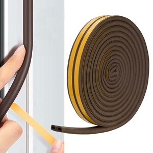 隙間テープ 防音 全長6m ドア 引き戸 音防止 すきまテープ すきま風防止 衝撃吸収 窓 すきまパッド シールテープ D型 エアコン効率アップ 虫塵すき間侵入防止 寒さ対策 騒音軽減 茶色 送料無