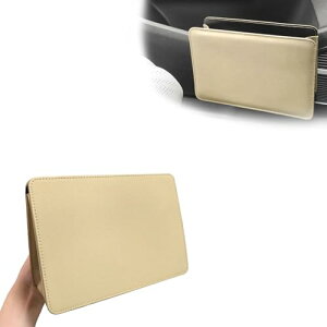 車 ゴミ箱 大容量 車用収納ボックス 収納ケース 小物入れ 折りたたみ可能 ドア収納 車用ゴミ入れ 運転 /助手席用 シートバックポケット 後部座席 運転席用 省スペース ブラック (ベージュ)