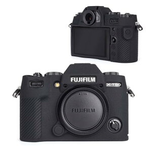 Fujifilm XT50 /X-T50 保護ケース 収納ケース 持ち運び 保護カバー 耐衝撃 保護 キズ防止 収納 キャリングケース 代替品 社外品 ソフト シリコン 全面保護 取り外し可能 滑り止め (ブラック)