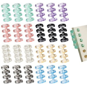 バインダーリング 4穴 8色入 穴径15mm リーフバインダーリング ブックリング 取り外し可能 A4 A5 B5製本用とじ具 単語帳 手帳 カレンダー ファイル本製作 資料保存 ファイル整理 アルバム (8色4