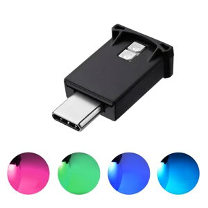 usb Cg Type-C ArGgCg 8F RGB @\ _ ~jCg LEDċz ԓ ledCg ԃANZT[ y ^ USBd Px ȒPt (8̐F-Type-C-1) 