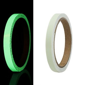 蓄光テープ 高輝度 蛍光テープ 1個入り 幅1cm 長さ10m 発光安全テープ 長時間発光 防水 装飾 DIY 自転車 キッチン 壁 廊下 階段 屋外 夜釣り 地震 非常時 防災対策 出口標識 屋内外兼用 送料無料