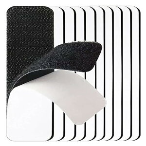 面ファスナー 両面テープ 5×15cm 10枚セット ベルクロテープ 超強力粘着 両面テープ付き 剥がせる両面テープ 防水 耐熱 防じん 工業用 業務用 家庭用 手芸用 網戸用 オス メス 黒 送料無料
