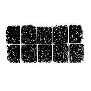 さし目 ぬいぐるみ 目 と鼻全サイズセット差し目 動物 手芸 め 約1000個入り 3mm /4mm /5mm /6mm /7mm /8mm ドールメイキング DIY 縫製手作り パーツ 黒 収納ケース付き) 送料無料