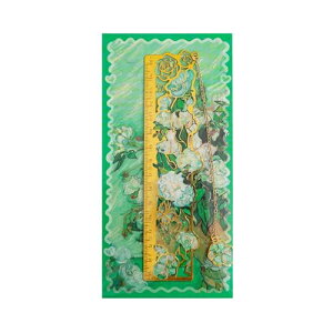 定規 しおり金属 エレガント感 名画 アーティスト 復古 華やか バレンタインデーギフト ゴールド中空トリム ブックページマーカー 誕生日プレゼント 10cm 学生 贈り物 文房具 (ペンダント /白
