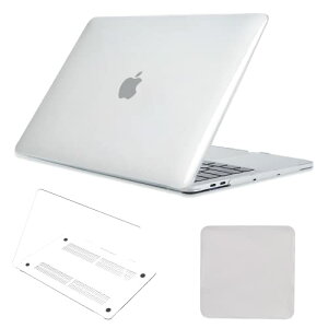 MacBook Pro 13インチ ケース カバー 対応 M2 / M1チップ搭載モデル A2338 A2289 A2251 A2159 A1706 A1708 A1989 おしゃれ 薄型 放熱穴 落下防止耐傷 全面保護 パソコンケース + ディスプレイ用研磨布 クリーニ