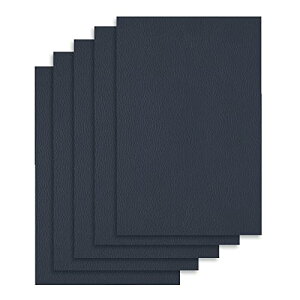 貼るレザー合皮 補修シール 生地 ソファー 補修シール 5枚入り バイク シート 補修 革シート 防水 (紺色 20X30cm) 送料無料