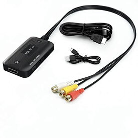 RCA to HDMI 変換コンバーター AVコンポジット to hdmi変換アダプター 3色端子 hdmi 変換コンバータ 古いゲーム機 XBOX PS1 PS2 SNES Wii N64 古いレコーダー(DVD VCR VHS)など機器の3色コードから変換 720P / 1080P MIcroUSBケーブル 1mHDMIケーブル付き AV ...