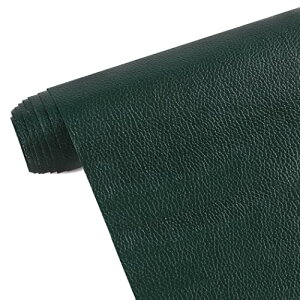 貼るレザー 合皮 生地 ソファー補修シール 接着性 耐久 補修シート バイク シート 補修 革シート 防水 椅子 張り替えシール (インクグリーン 40X200cm)