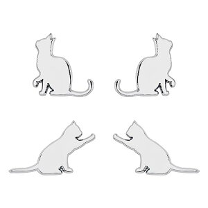 車 エンブレム 猫 ステッカー エンブレムチャーム ねこ かわいい おしゃれ プレートステッカー カーステッカー 3D 金属製 防水 猫型 ラベル 車用 デカール シール バイク 自転車 スーツケース