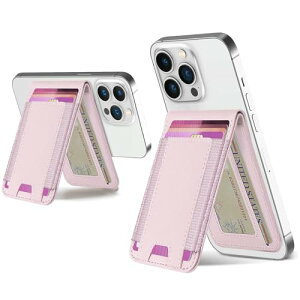スマホスタンド 卓上 マグネット カードケース MagSafe対応 スキミング防止 張り付け ウォレットスタンド ヴィーガンレザー 調節可能 カーボンファイバー 10枚収納可能 IDウィンドウを開くス