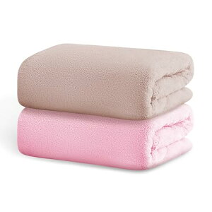 2枚セット バスタオル 超大判 マイクロファイバー 80×180cm ホテル仕様 大判 タオル ふわふわ 瞬間吸水 速乾 耐久性 肌触り良く ばすたおる 部屋 お風呂上がり バス用品 (Color-M 80X180)