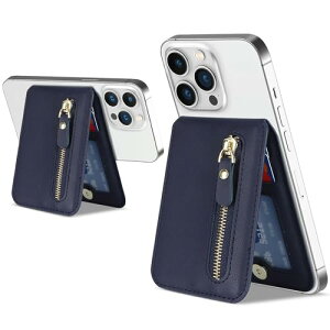 スマホスタンド カードケース MagSafe対応 マグネット内蔵 ジッパー iPhone 16 Pro Max / 16 Pro / 16 Plus / 16 15 Pro Max / 15 Pro / 15 Plus / 15 14 Pro Max / 14 Pro / 14 Plus / 14 13 Pro Max / 13 Pro / 13 / 13 Mini 12 Pro Max / 12 Pro