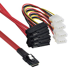 LSI / 3Ware Molex Mini SAS SFF-8087 �� SFF-8482 �d��x4 SAS�P�[�u��