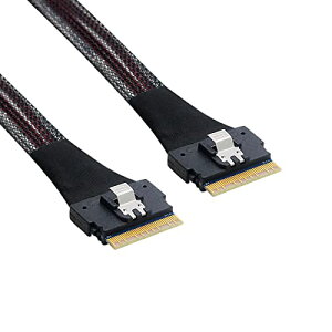 PCI-E �X�������C�� SAS 4.0 SFF-8654 8i 74�s�� �z�X�g SFF-8654 74�s�� �X���� SAS �^�[�Q�b�g�P�[�u�� 50cm