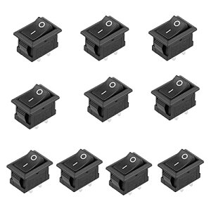 DC ACbJ[XCb` SPST~jI / ItgOXCb`2sAC 125V-250VԗpI[goC{[g̐ؒf^t@^ƓdXCb` R[q[|bgΉ 10 