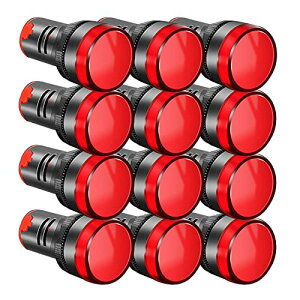 AC110V 22mm LED�d���C���W�P�[�^�[ LED�p�C���b�g�M�����p�l���C���W�P�[�^�[ LED�t���b�V�����C�g�i�ԁj ��������