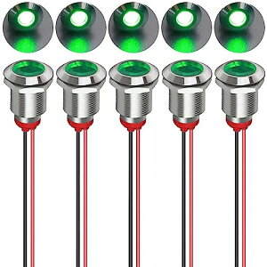 12mm AC / DC 12-24V LED �h���C���W�P�[�^���C�g �p�C���b�g���C�g�V�O�i�� �C���W�P�[�^�i�O���[���j ��������