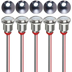 12mm AC / DC 12-24V LED �h���C���W�P�[�^���C�g �p�C���b�g���C�g�V�O�i�� �C���W�P�[�^�i�z���C�g�j ��������