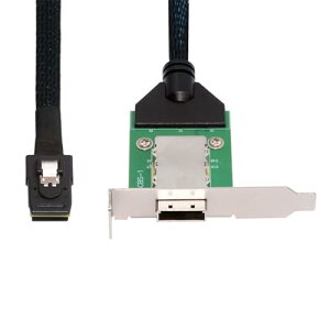 Mini SAS ���� SFF-8087 36�s�� �I�X �O�� SFF-8088 ���X�����P�[�u�� 50cm PCBA ���[�v���t�@�C���u���P�b�g�t�� ��������