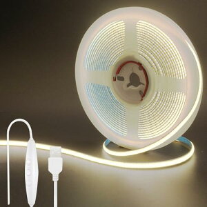 5V 5mm COB LEDXgbvCg \ 2M i`zCg 4000K 400LEDs / M 8W / M CRI90 1500lm bLHʃplCgXgbv hIP20 5i 1.5mP[u DIY ƒ̃CeAp 