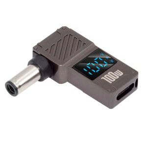 USB C �^�C�vC �X�}�[�g LED �f�B�X�v���C���� ���� 100W �o�� DC 7.4x5.0mm �W���b�N�d�� 20V 5A PD �[�d 65W �A�_�v�^�[ DE-LLLaptop �p ��������