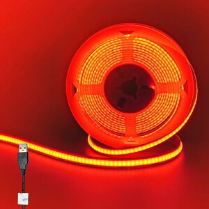 5V USB COB LEDXgbvCg 5M bh 320LEDs / M 8mm x8W / M CRI90 ʃe[vό`\ ؒf\ hIP20  ԏ Q Lb`z[ ItBX 