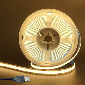 5V USB COB LEDXgbvCg 3M F 3000K 320LEDs / M 8mm x8W / M CRI90 ʃe[vό`\ ؒf\ hIP20  ԏ Q Lb`z[ ItBX 