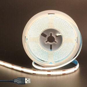 5V USB COB LEDXgbvCg 2M i`zCg 4000K 320LEDs / M 8mm x8W / M CRI90 ʃe[vό`\ ؒf\ hIP20  ԏ Q Lb`z[ ItBX 