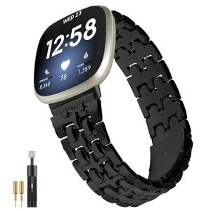 Fitbit Versa 4/3/sense2/sense �o���h���� �x���g ���� �j�����p �D�� ���^���u���X���b�g �ϐ� �ϊ� �u���X���b�g �`�F�[�� �݊��� �r�W�l�X �t�B�b�g�r�b�g �����x���g (�u���b�N) ��������