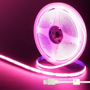 LEDe[vCg 5V COB LEDXgbvCg 1 5M sN 320LED/m 3.5W/m 8mm hIP20 1M USBXCb`P[u 22AWG DIY ƒ̃CeAp 