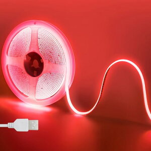 LEDe[vCg 5V COB LEDXgbvCg 1 5M bh 320LED/m 3.5W/m 8mm hIP20 1M USBXCb`P[u 22AWG DIY ƒ̃CeAp 