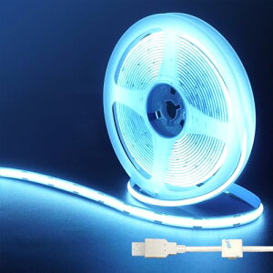 LEDe[vCg 5V COB LEDXgbvCg 1 2M ACXu[ 320LED/m 3.5W/m 8mm hIP20 1M USBXCb`P[u 22AWG DIY ƒ̃CeAp 
