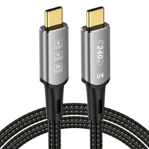 USB 4P[u 2M 100W}[d 8K 40Gbpsf[^] USB Type C P[u iPhone 15 Pro Max MacBook Type-Cm[gPCȂǗp 