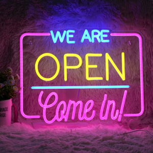 �l�I���T�C�� �l�I�����C�g LED���C�g We Are Open Come In �����\ �I�[�v���l�I���Ǒ��� 16.9*13�C���` �����l�I�����C�g USB���d ���ƓX�I�[�v���l�I���Ŕ� �z�e�� ���X�g���� �o�[������ (�s���N