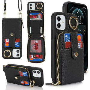 iPhone 12 Pro / iPhone12 P[X   | ΂ߊ| t@Xi[ Xgbvt J[h V_[ Ot 蒠^ ACtH X}zP[X iPhone Case Jo[ ubN