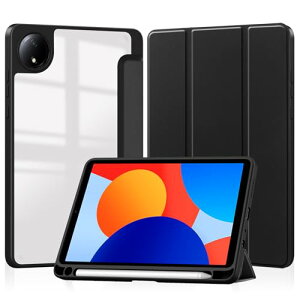 Redmi pad SE 8.7�C���` �P�[�X �J�o�[ �^�u���b�g�P�[�X �N���A ���S���� �O�܂� �X�^���h�@�\ �l�p���� �S�ʕی� �y�� ���^ TPU�ϏՌ��t���[���P�[�X �y���z���_�[�t�� �}�O�l�b�g���� ���J��