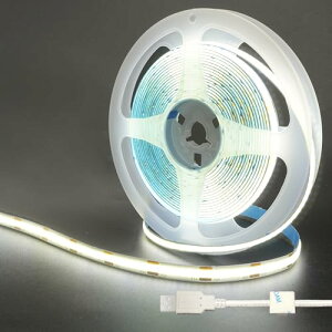 LEDe[vCg 5V COB LEDXgbvCg2 5M F 6500K LED320/M ͂Ȍ 8mm hIP20 1M USBXCb`P[u _LEDe[vCg DIY ƒ̃CeAp 