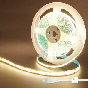 LEDe[vCg 5V COB LEDXgbvCg2 2M i`zCg 4000K LED320/M ͂Ȍ 8mm hIP20 1M USBXCb`P[u _LEDe[vCg DIY ƒ̃CeAp 