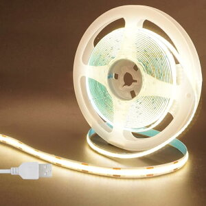 LEDe[vCg 5V COB LEDXgbvCg2 5M i`zCg 4000K LED320/M ͂Ȍ 8mm hIP20 1M USBXCb`P[u _LEDe[vCg DIY ƒ̃CeAp 