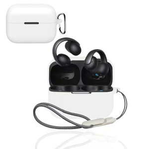 Anker Soundcore AeroClip �P�[�X �\�t�g �V���R�� �N�[�� �f�U�C�� �Ռ��z�� �h�� �h�o �y�� �����h�~�p�̃t�b�N�𓋍ڂ��� �X�����\�t�g �P�[�X�J�o�[ Anker Soundcore AeroClip �J�o�[ (�z���C�g) ������