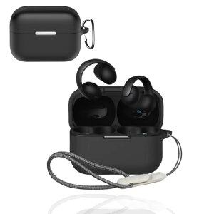 Anker Soundcore AeroClip �P�[�X �\�t�g �V���R�� �N�[�� �f�U�C�� �Ռ��z�� �h�� �h�o �y�� �����h�~�p�̃t�b�N�𓋍ڂ��� �X�����\�t�g �P�[�X�J�o�[ Anker Soundcore AeroClip �J�o�[ (�u���b�N) ������