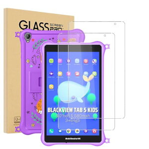 Blackview Tab 5 kids �t�B���� �ی�t�B���� �����K���X�t�B���� 8�C���`�^�u���b�g�K���X�ی�t�B���� �����ߗ� �h�� �ϖ� �w��h�~ �d�x9H Blackview Tab 5 kids �t���ی�t�B���� �w2���Z�b�g�x ����
