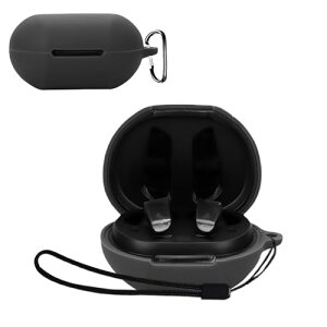 Edifier NeoBuds Plus �P�[�X �\�t�g �V���R�� �N�[�� �f�U�C�� �Ռ��z�� �h�� �h�o �y�� �����h�~�p�̃t�b�N�𓋍ڂ��� �X�����\�t�g �P�[�X �J�o�[ Edifier NeoBuds Plus �J�o�[ (�u���b�N) ��������