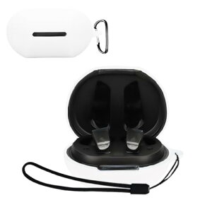 Edifier NeoBuds Plus �P�[�X �\�t�g �V���R�� �N�[�� �f�U�C�� �Ռ��z�� �h�� �h�o �y�� �����h�~�p�̃t�b�N�𓋍ڂ��� �X�����\�t�g �P�[�X �J�o�[ Edifier NeoBuds Plus �J�o�[ (�z���C�g) ��������