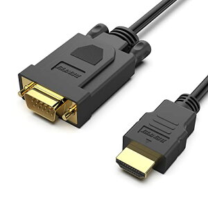HDMI VGA 3m �P�[�u�� (�t�����ɔ�Ή�) �P���� HDMI (�\�[�X) - VGA (�f�B�X�v���C) �P�[�u�� (�I�X - �I�X) PC ���j�^�[ �v���W�F�N�^�[ HDTV Raspberry Pi Roku Xbox�ɑΉ� ��������