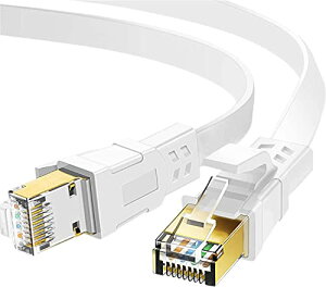 LAN�P�[�u�� 20m Cat7 �C�[�T�l�b�g�P�[�u�� �E���g���t���b�g�P�[�u�� ���� STP �ܐ܂�h�~ RJ45�R�l�N�^ �M�K�r�b�g10Gbps / 600MHz �����b�L�R�l�N�^ (20M) ��������
