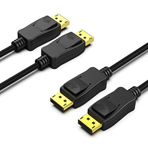 Displayport �P�[�u�� 3m DisplayPort-DisplayPort 8K@60Hz 4K240Hz 2K DP-DP�I�X-�I�X�P�[�u�� �����b�L�R�[�h ���T�|�[�g�� Lenovo Dell HP ASUS�ȂǂɑΉ� [2��]