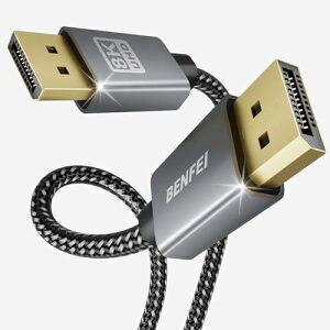 DisplayPort 1.4 �P�[�u�� 1.8m 8K@60Hz 4K@240Hz DisplayPort - DisplayPort 1.4 �P�[�u�� �A���~�j�E���V�F���i�C������ ���T�|�[�g�� Lenovo Dell HP ASUS�ȂǂɑΉ� ��������