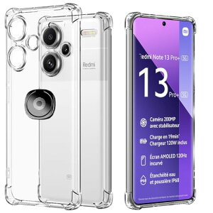 Xiaomi Redmi Note 13 Pro+ ( Plus) �P�[�X �ی�J�o�[ �N���A �ϏՌ� TPU �_�炩����G�� �l���̌� �S�ʕی� �X�N���[�� & �J�����ی� �y�� ���^ �ϏՌ� �����h�~ �w��h�~ ���ϖh�~ Xiaomi Redmi Note 13 Pro